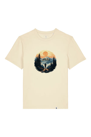 Tricou unisex Sting, print Long way, Honey Paper - față