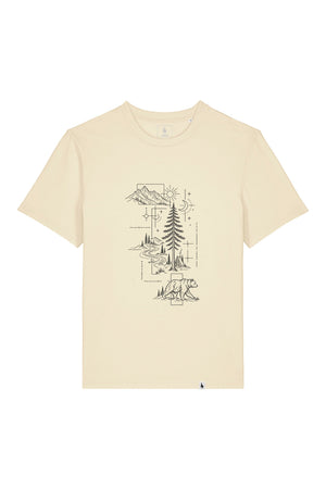 Tricou unisex Sting, print Line art nature, Honey Paper - față