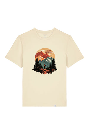 Tricou unisex Sting, print Be an outsider, Honey Paper - față