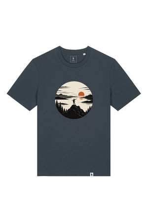 Tricou unisex Sting, print Explore more, India Ink Grey - față
