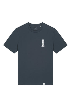 Tricou unisex Sting, print Pine, India Ink Grey - față