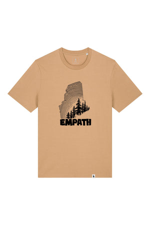 Tricou unisex Sting, print Wood, Latte - față