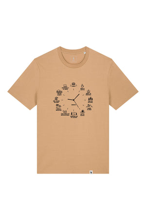 Tricou unisex Sting, print Time to, Latte - față