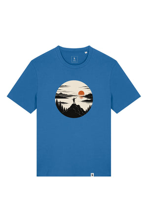 Tricou unisex Sting, print Explore more, Mindful Blue - față