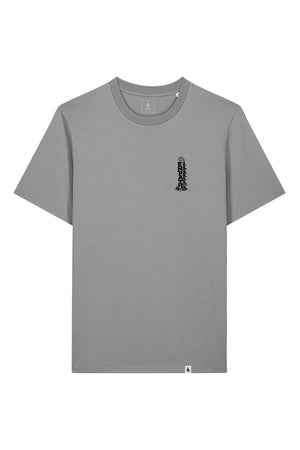 Tricou unisex Sting, print Pine, Misty Grey - față