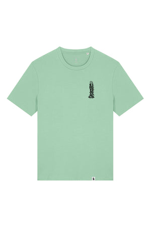 Tricou unisex Sting, print Pine, Misty Jade - față