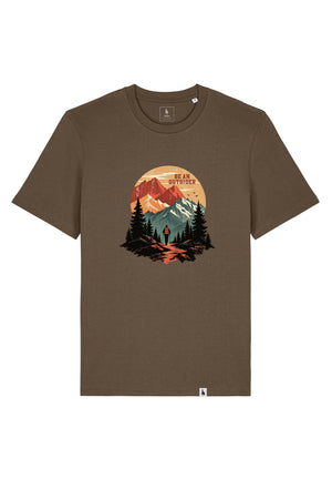 Tricou unisex Sting, print Be an outsider, Mosstone - față