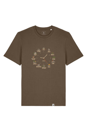 Tricou unisex Sting, print Time to, Mosstone - față