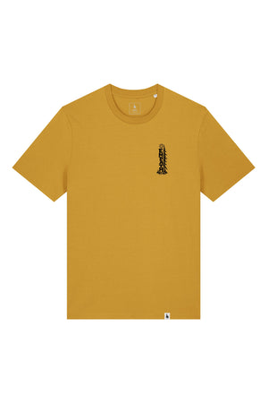 Tricou unisex Sting, print Pine, Ochre - față