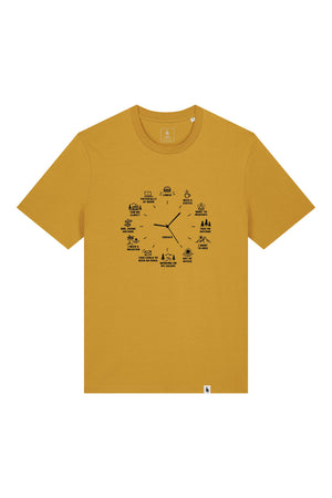Tricou unisex Sting, print Time to, Ochre - față