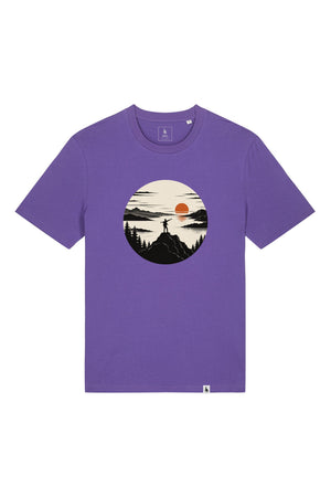 Tricou unisex Sting, print Explore more, Purple - față