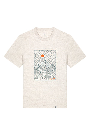 Tricou unisex Sting, print Horizons line art, Eco Heather - față