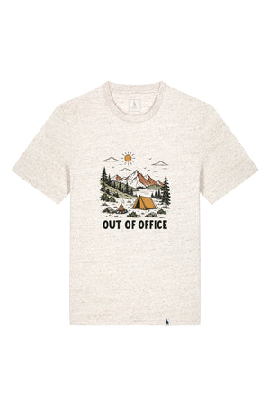 Tricou unisex Sting, print Out of Office, Eco Heather - față