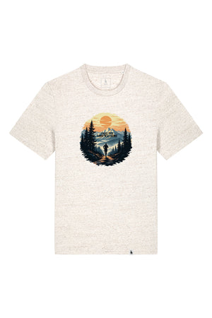 Tricou unisex Sting, print Long way, Eco Heather - față