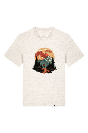 Tricou unisex Sting, print Be an outsider, Eco Heather - față