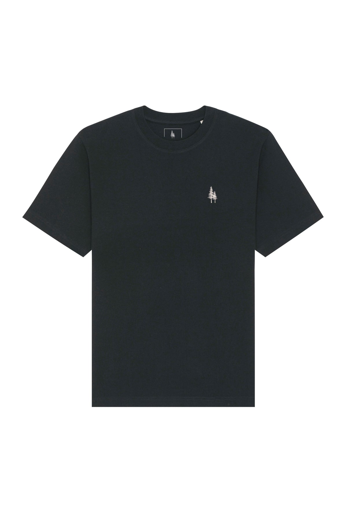 Tricou unisex Friz, Logo Brodat – Negru – față
