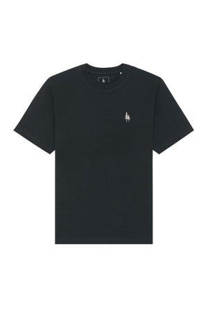 Tricou unisex Friz, Logo Brodat – Negru – față