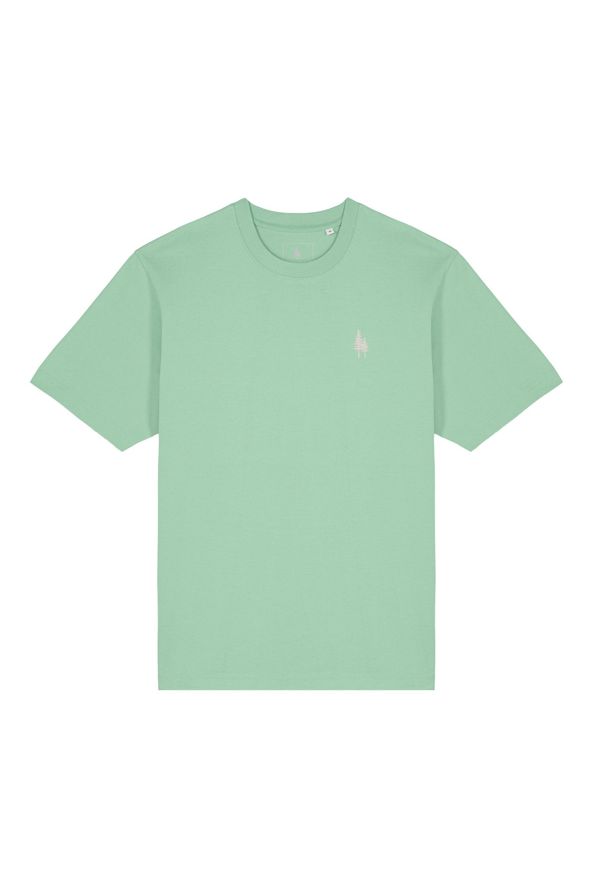 Tricou unisex Friz, Logo Brodat – Misty Jade – față