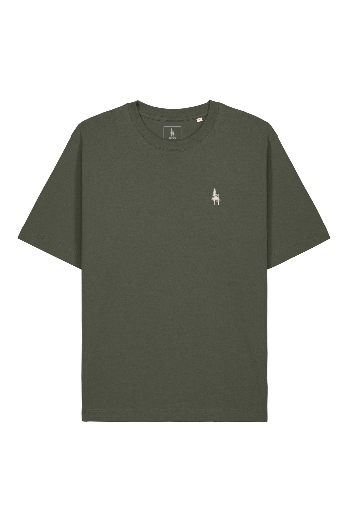 Tricou unisex Friz, Logo Brodat – Khaki – față