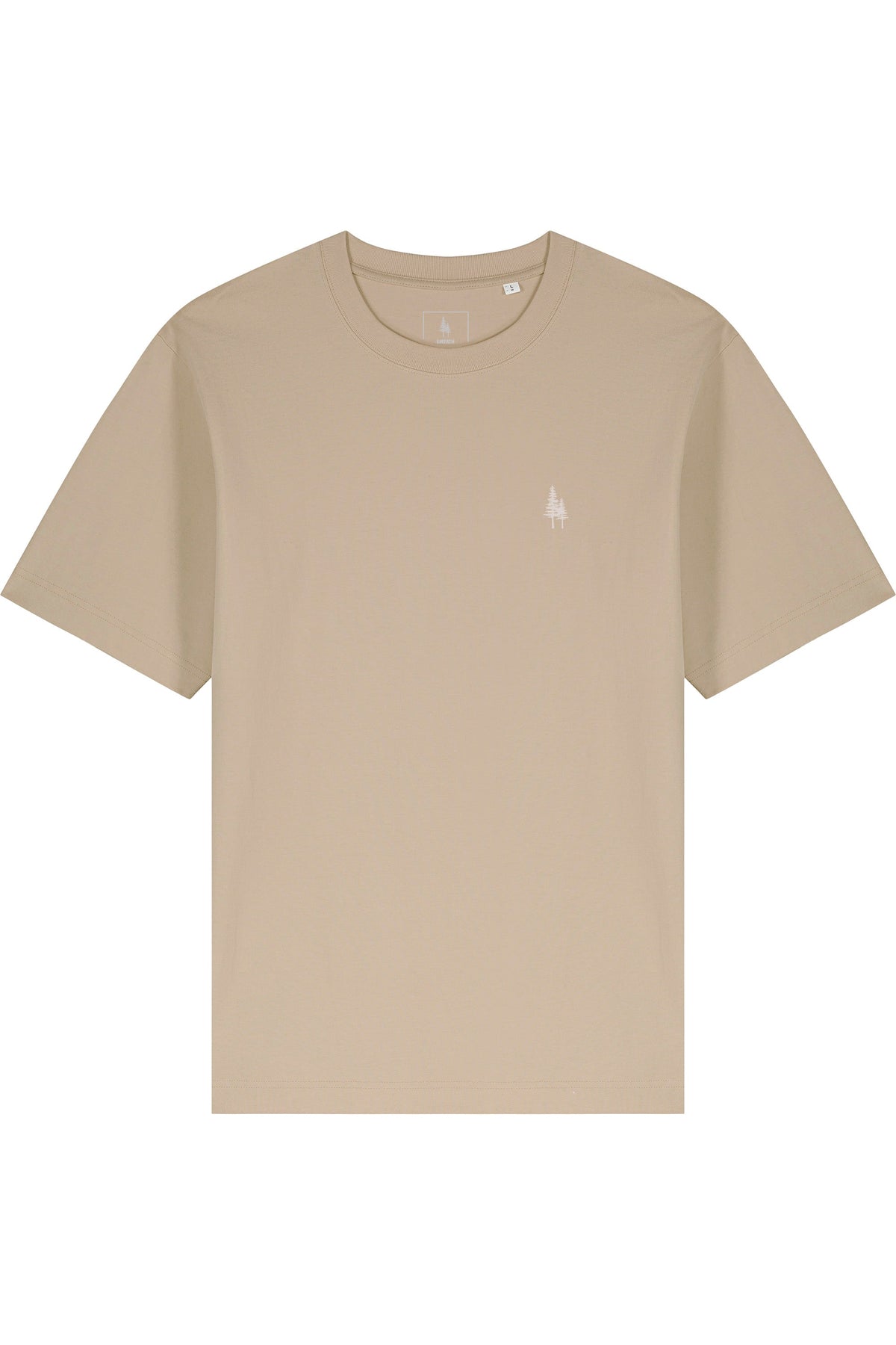 Tricou unisex Friz, Logo Brodat – Desert Dust – față