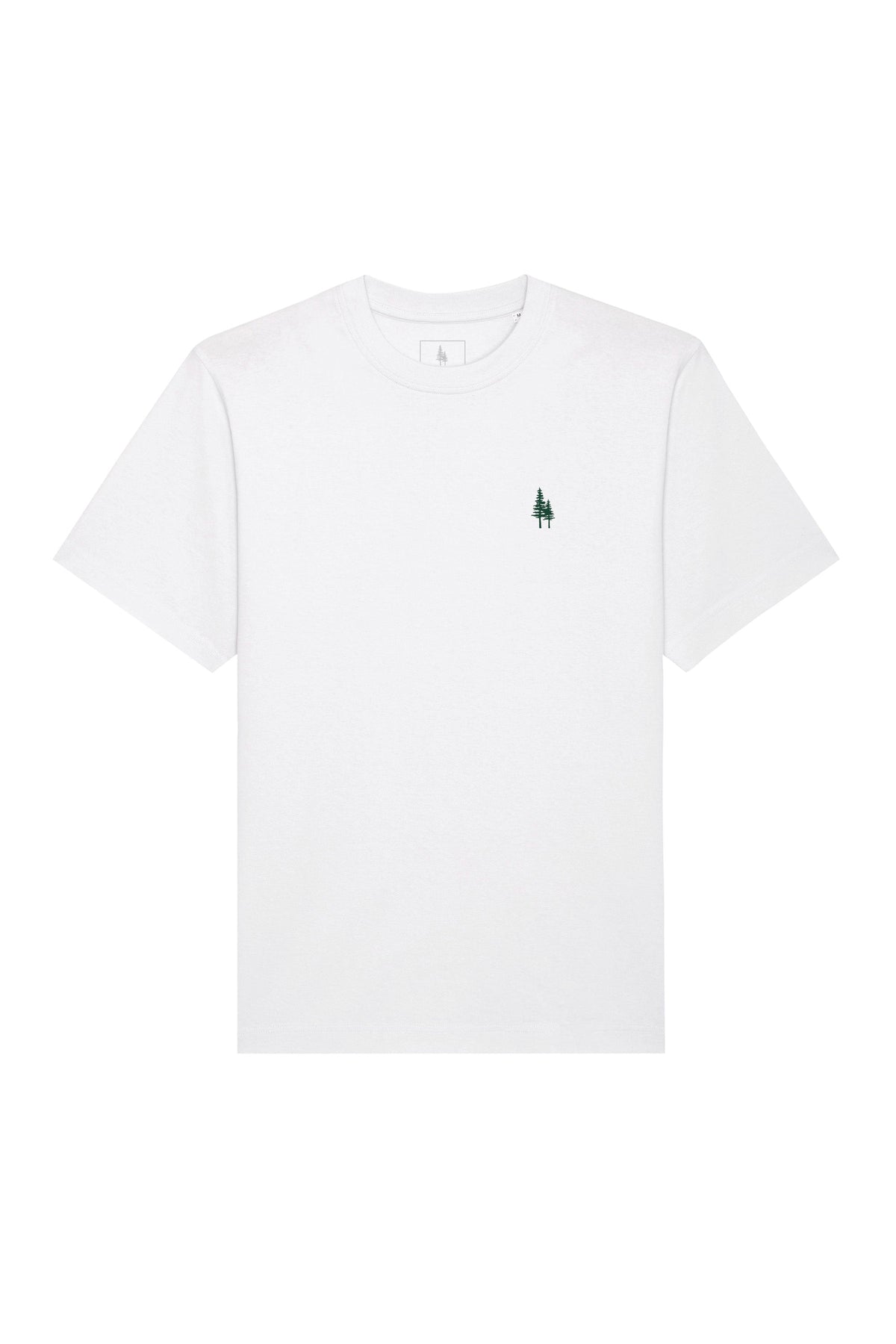 Tricou unisex Friz, Logo Brodat – Alb – față