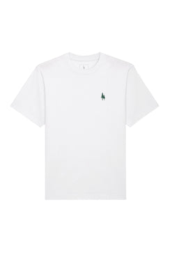 Tricou unisex Friz, Logo Brodat – Alb – față