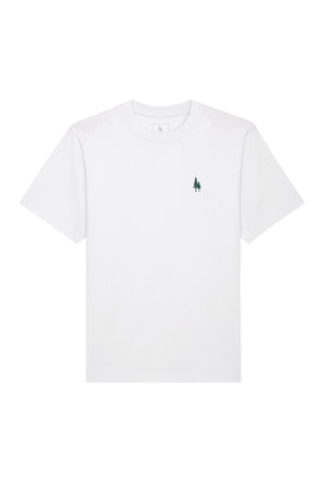 Tricou unisex Friz, Logo Brodat – Alb – față