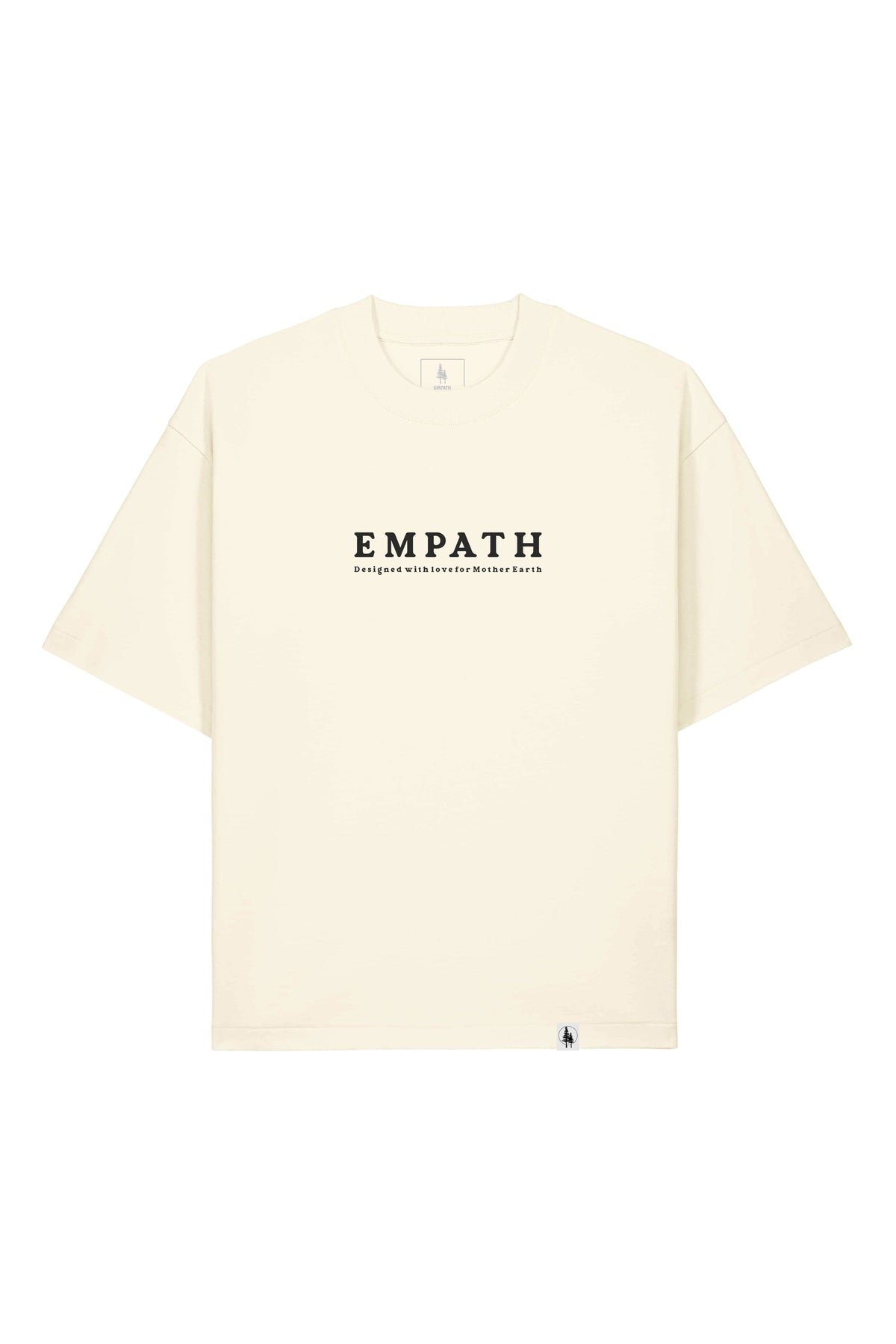 Tricou Arkon print Designed with love for Mother Earth Cream - fata