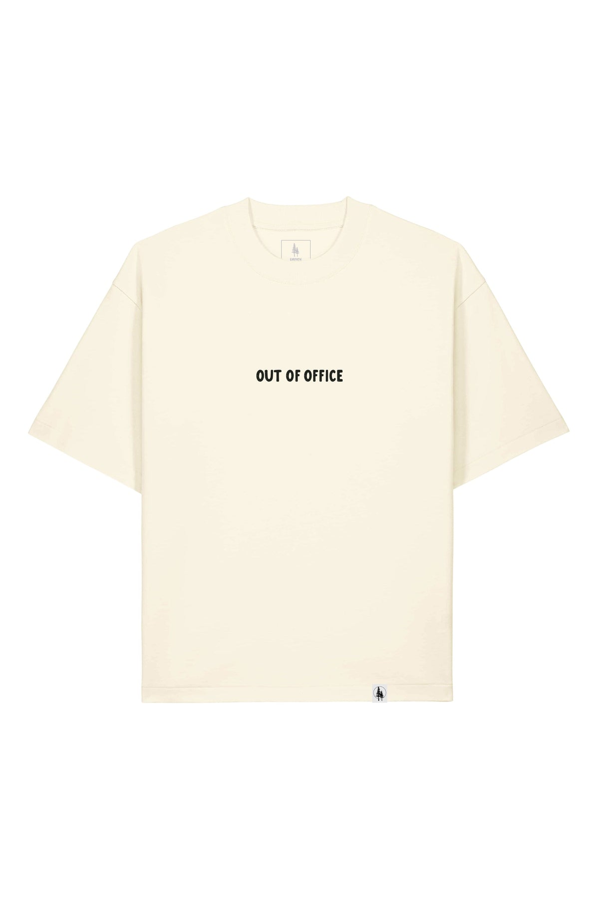 Tricou Arkon print Out of Office Cream - fata