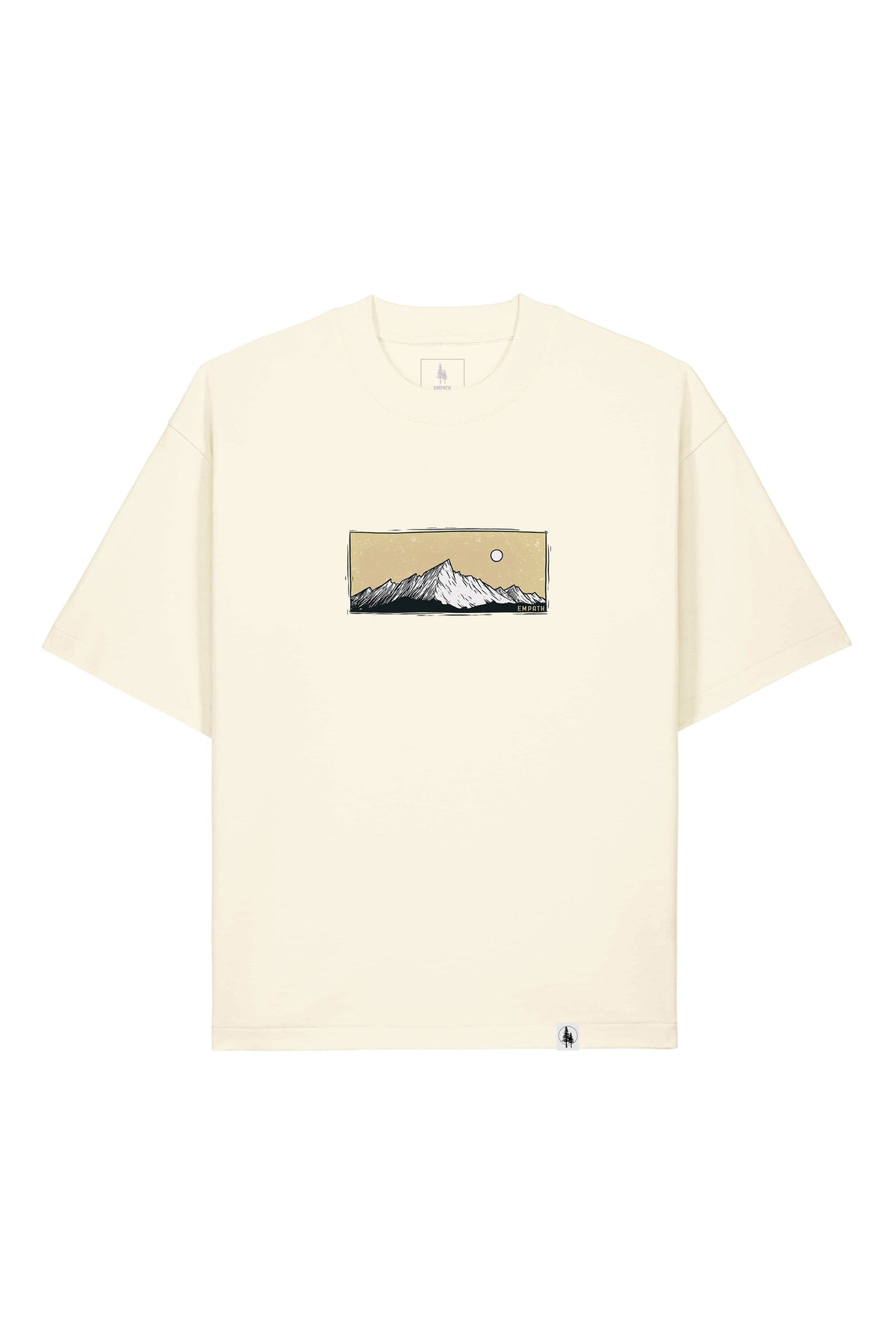 Tricou Arkon print Perfect View Cream - fata