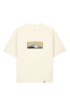 Tricou Arkon print Perfect View Cream - fata