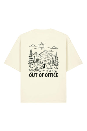 Tricou Arkon print Out of Office Cream - spate