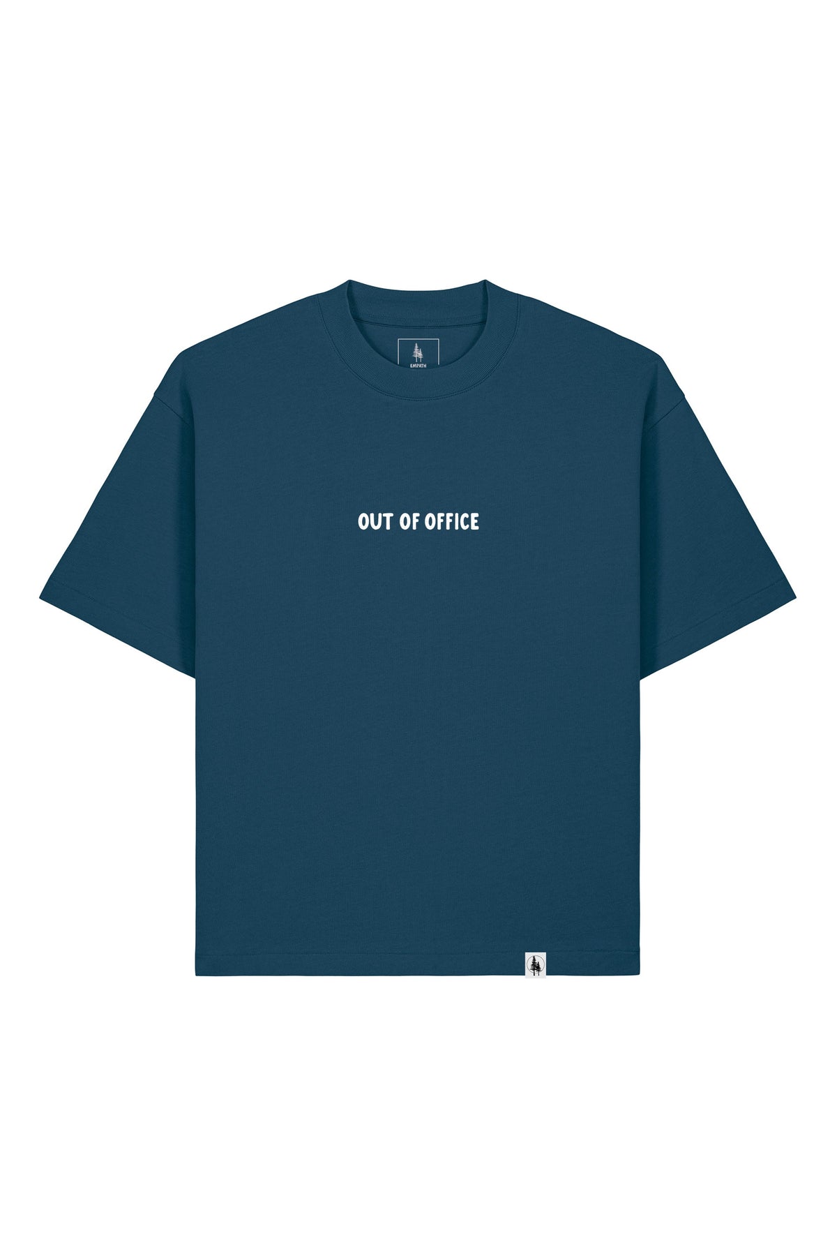 Tricou Arkon print Out of Office Deep Teal - fata