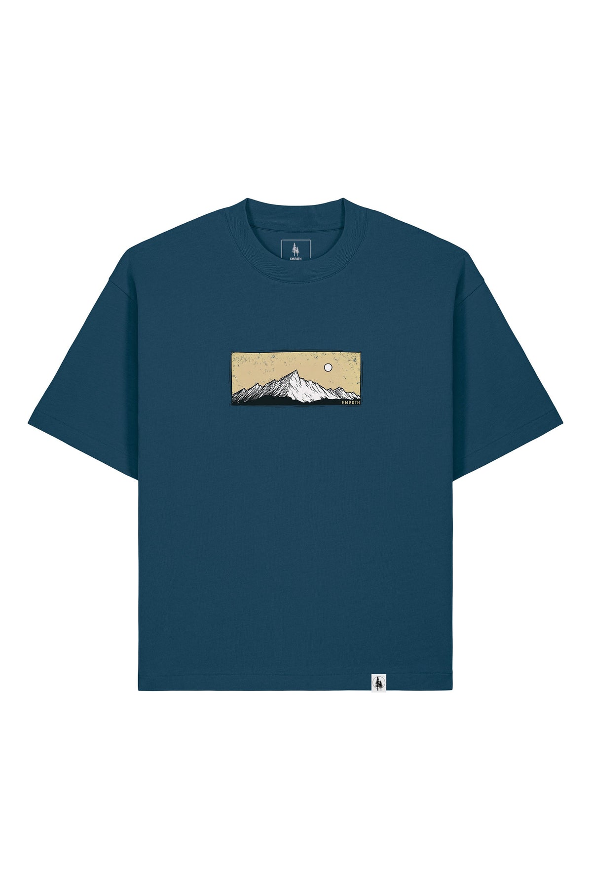 Tricou Arkon print Perfect View Deep Teal - fata