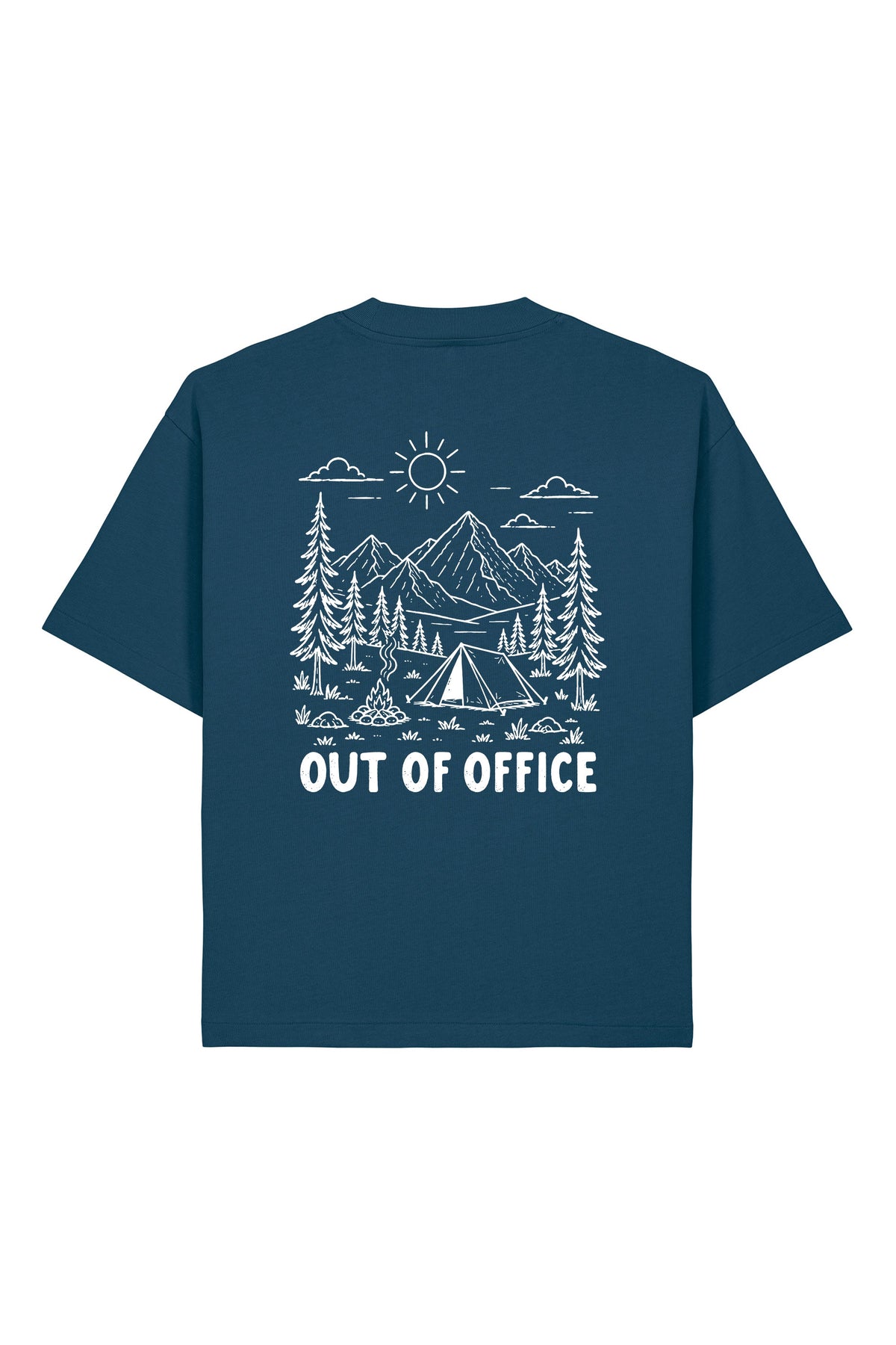 Tricou Arkon print Out of Office Deep Teal - spate