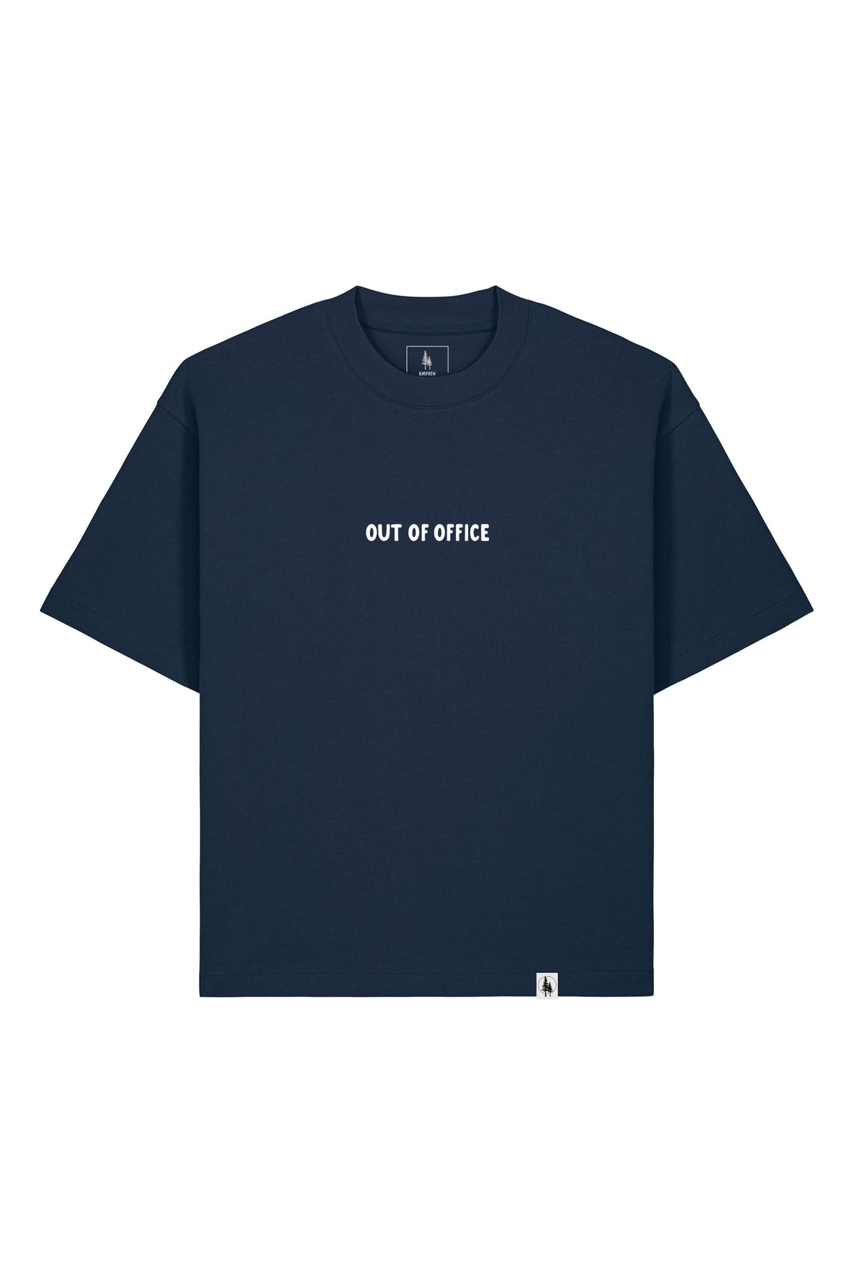 Tricou Arkon print Out of Office French Navy - fata