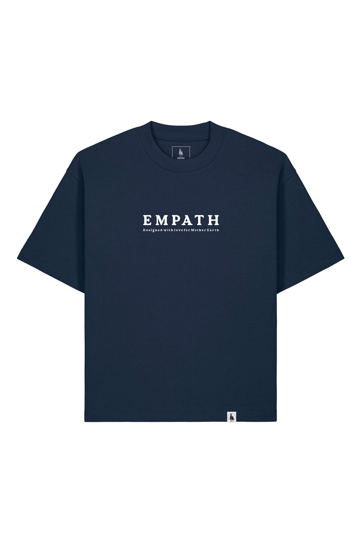 Tricou Arkon print Designed with love for Mother Earth French Navy - fata