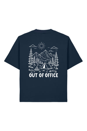 Tricou Arkon print Out of Office French Navy - spate