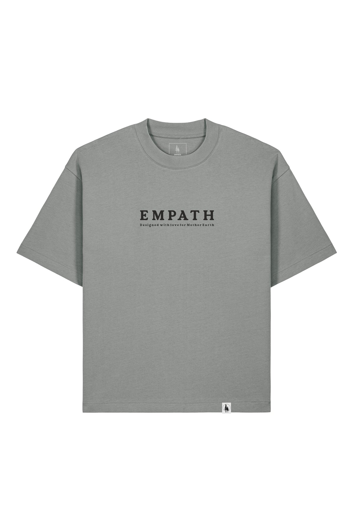 Tricou Arkon print Designed with love for Mother Earth Misty Grey - fata