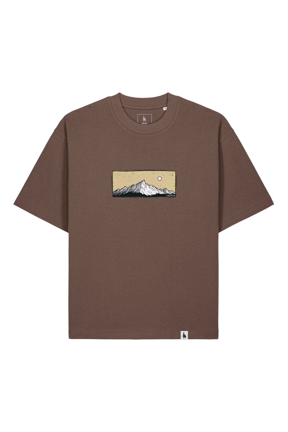 Tricou Arkon print Perfect View Mocha - fata