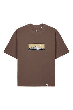 Tricou Arkon print Perfect View Mocha - fata