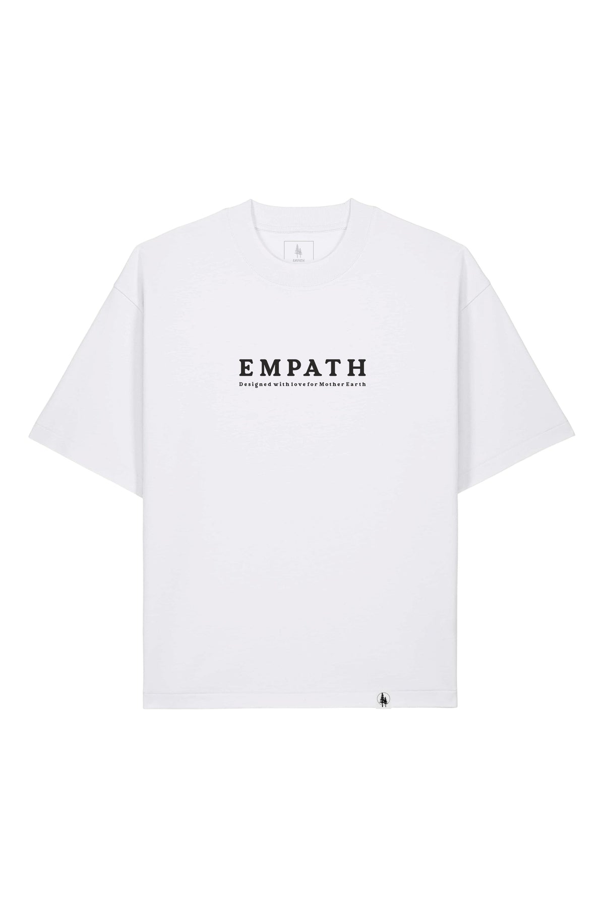 Tricou Arkon print Designed with love for Mother Earth Alb - fata