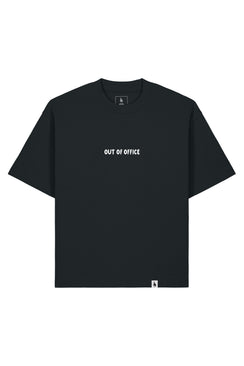 Tricou Arkon print Out of Office Negru - fata