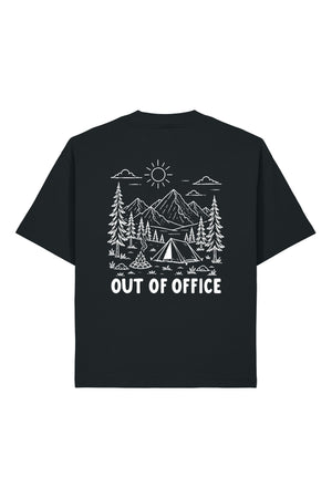 Tricou Arkon print Out of Office Negru - spate