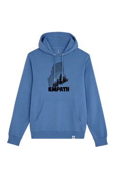 Hanorac subtire unisex Arco, print Wood, Bright Blue - față