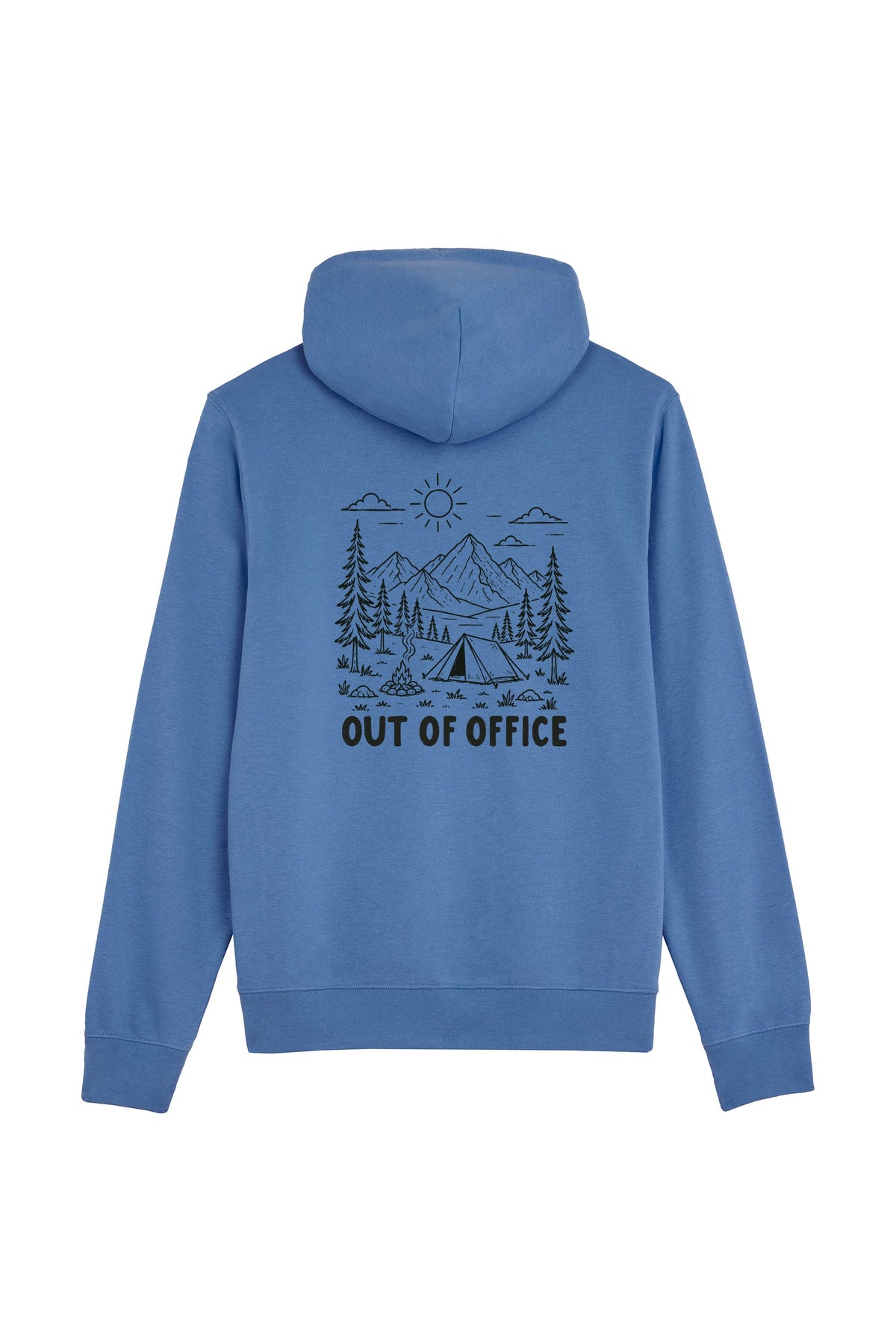 Hanorac subtire unisex Arco, print Out of office, Bright Blue - spate