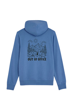 Hanorac subtire unisex Arco, print Out of office, Bright Blue - spate