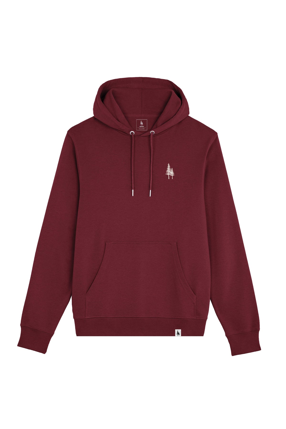 Hanorac subtire unisex Arco, print Logo Empath – Burgundy – față