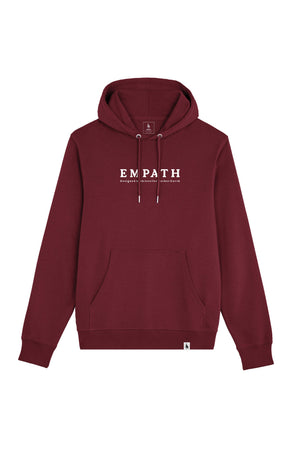 Hanorac subtire unisex Arco, print Mother earth, Burgundy - față