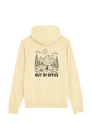 Hanorac subtire unisex Arco, print Out of office, Butter - spate